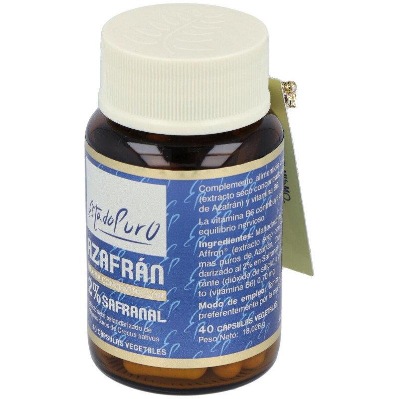 Estado Puro Azafrán 2% Safranal 40caps - Tongil