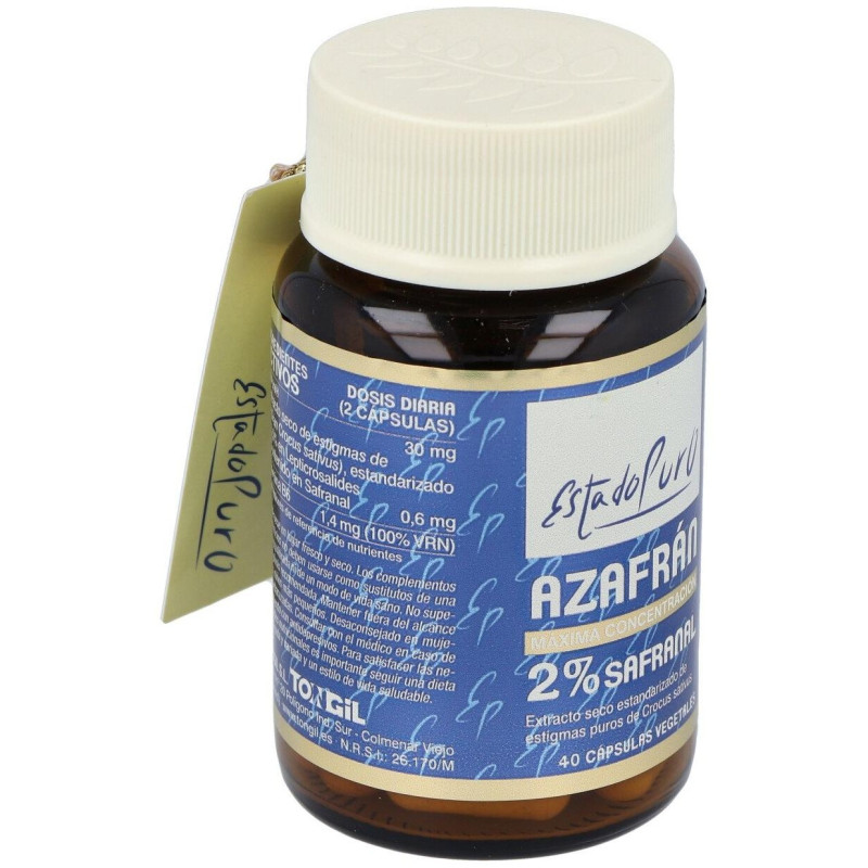 Estado Puro Azafrán 2% Safranal 40caps - Tongil