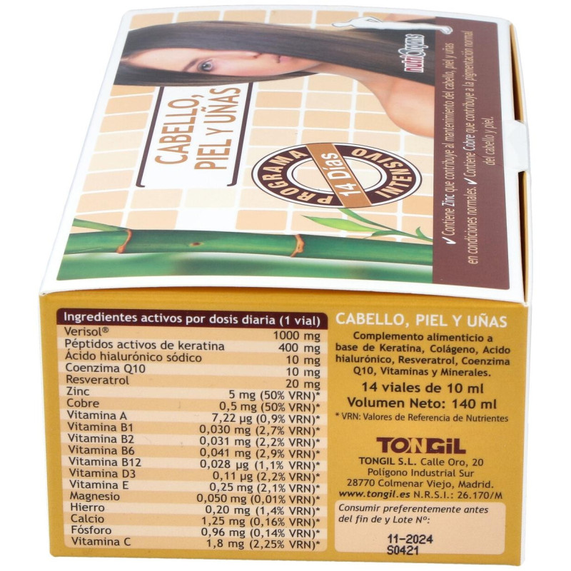 Nutriorgans Cabello_ Piel y Uñas 14viales - Tongil