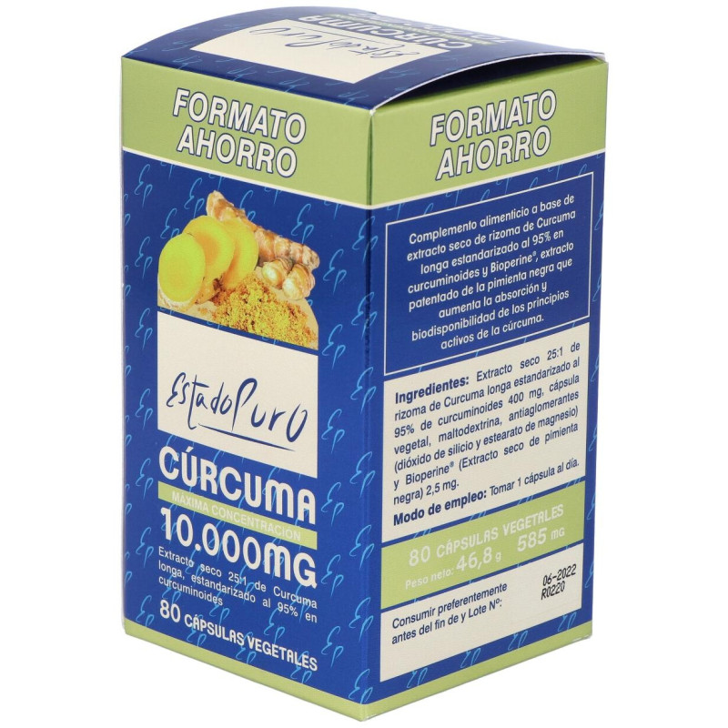 Estado Puro Cúrcuma 10.000mg 80caps - Tongil