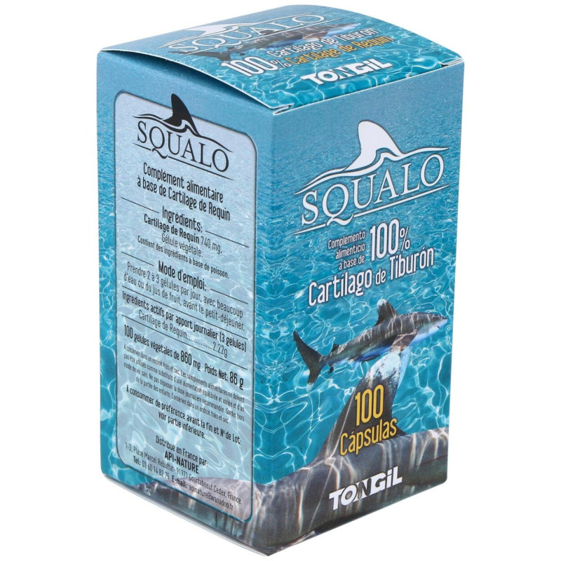 Squalo Cartilago De Tiburon Puro 750Mg. 100Cap.