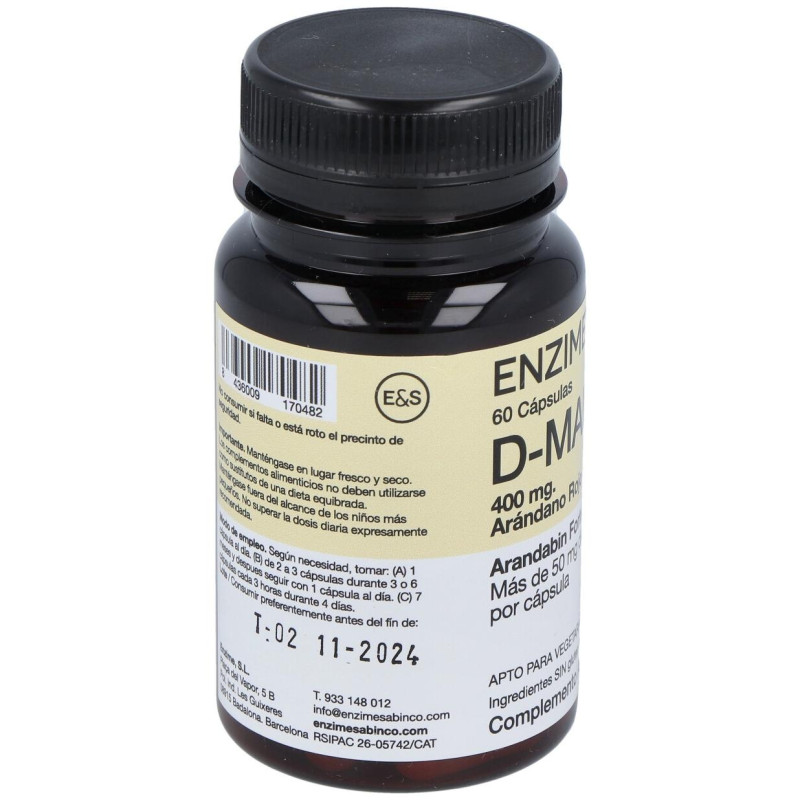 Enzime Sabinco D - Manosa 400mg 60caps - Enzime - Sabinco