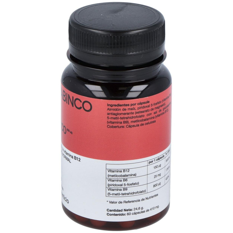 Enzime Sabinco B6 + B12 + Ácido Folico Metiladas 60caps - Enzime - Sabinco