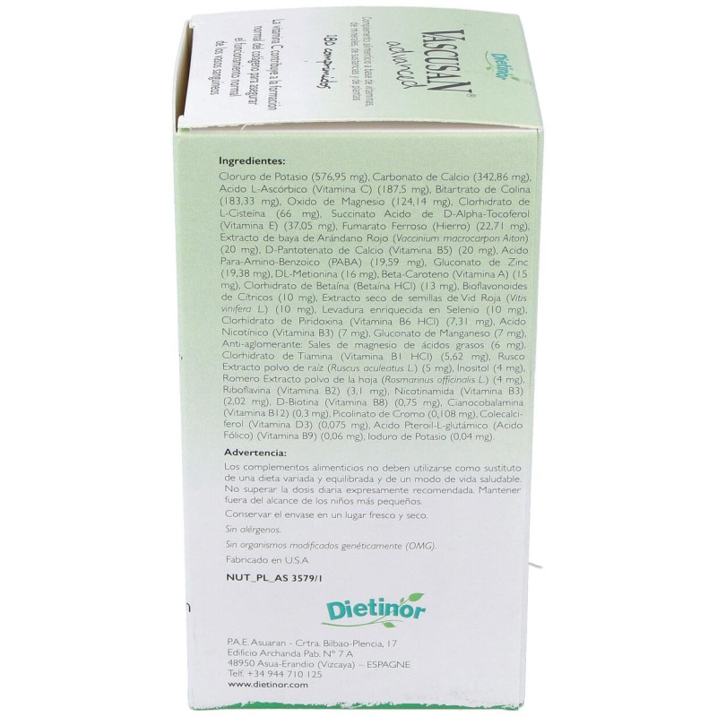 Dietinor Vascusan Advanced 180 Tabletas