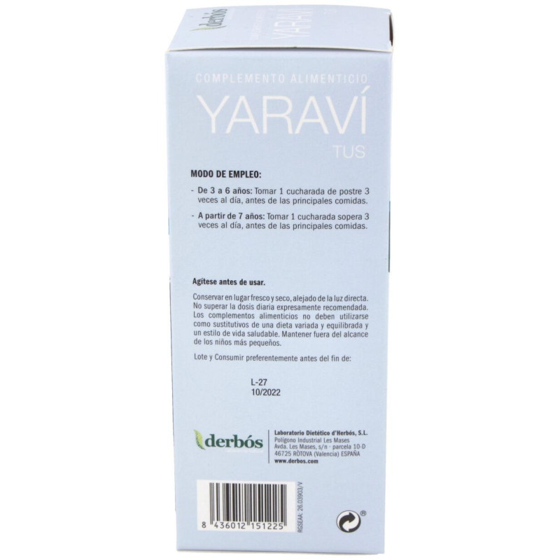 Yaravi Baby Tus Jarabe 250ml. 2 - Derbos