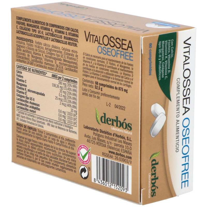 Vitalossea Oseofree 60comp - Derbos