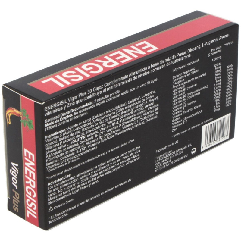 Energisil Vigor Plus (ginseng+arginina) 30cap - Pharma Otc