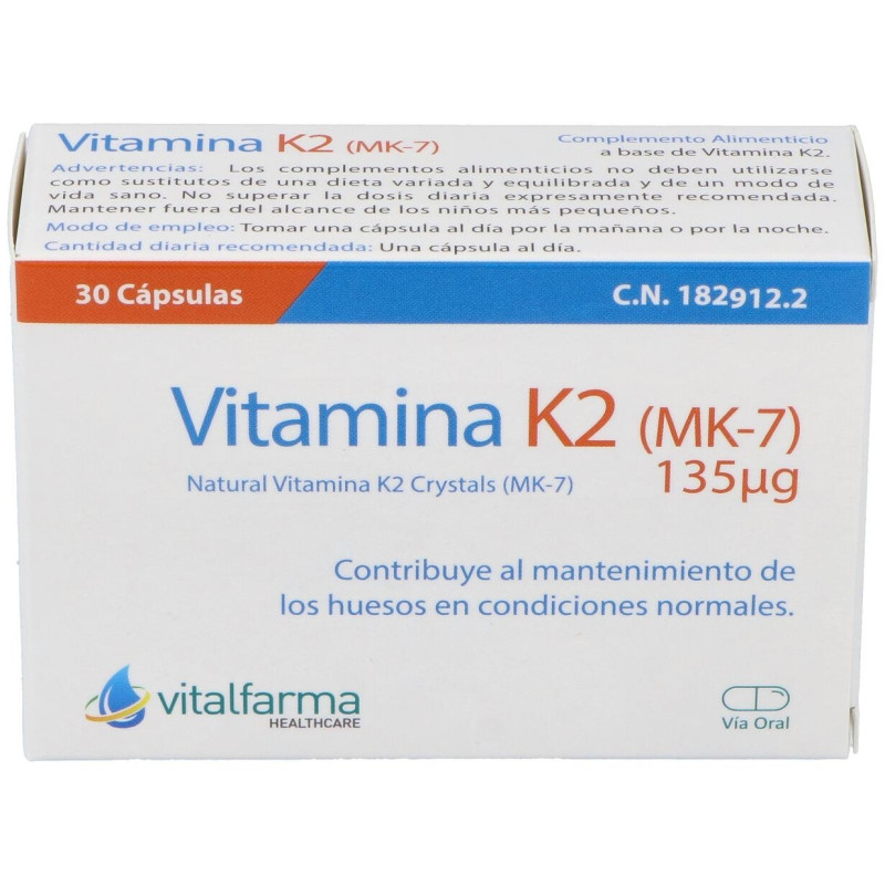 Vitalfarma Vitamina K2 135 Mcg 30 Capsulas