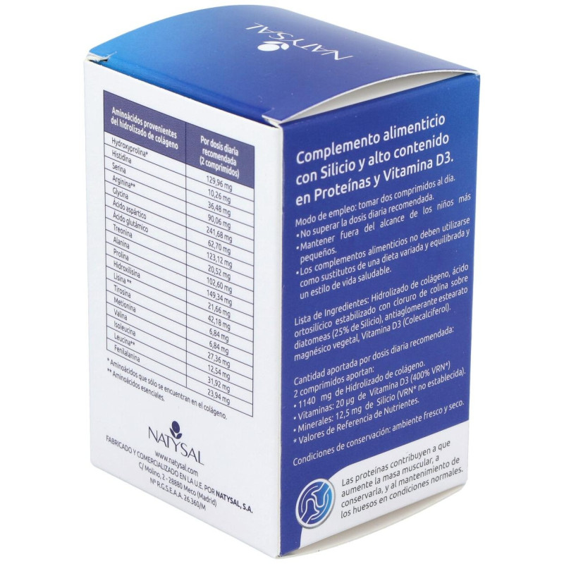 Natysal Colageno Hidrolizado Con Silicio Y Vitamina D3 60Comp