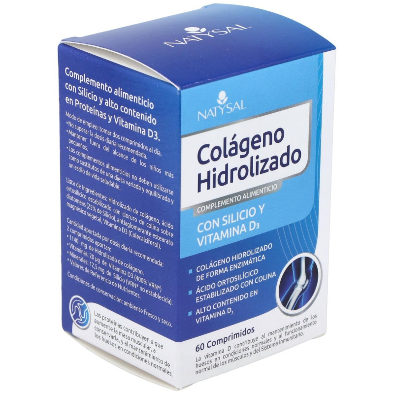 Natysal Colageno Hidrolizado Con Silicio Y Vitamina D3 60Comp