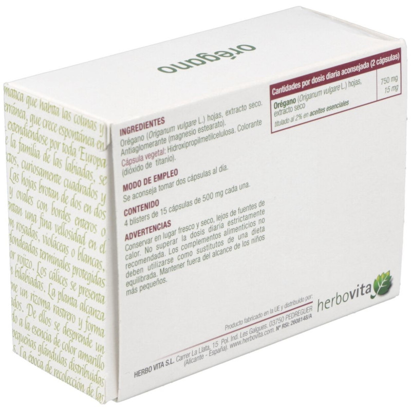Oregano 60 Cápsulas - Herbovita