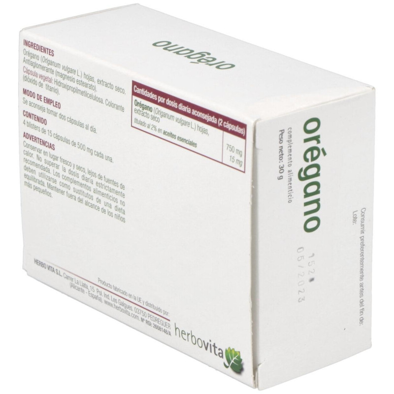 Oregano 60 Cápsulas - Herbovita