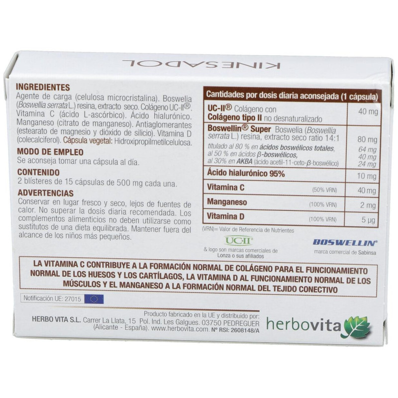 Kinesadol 30caps - Herbovita