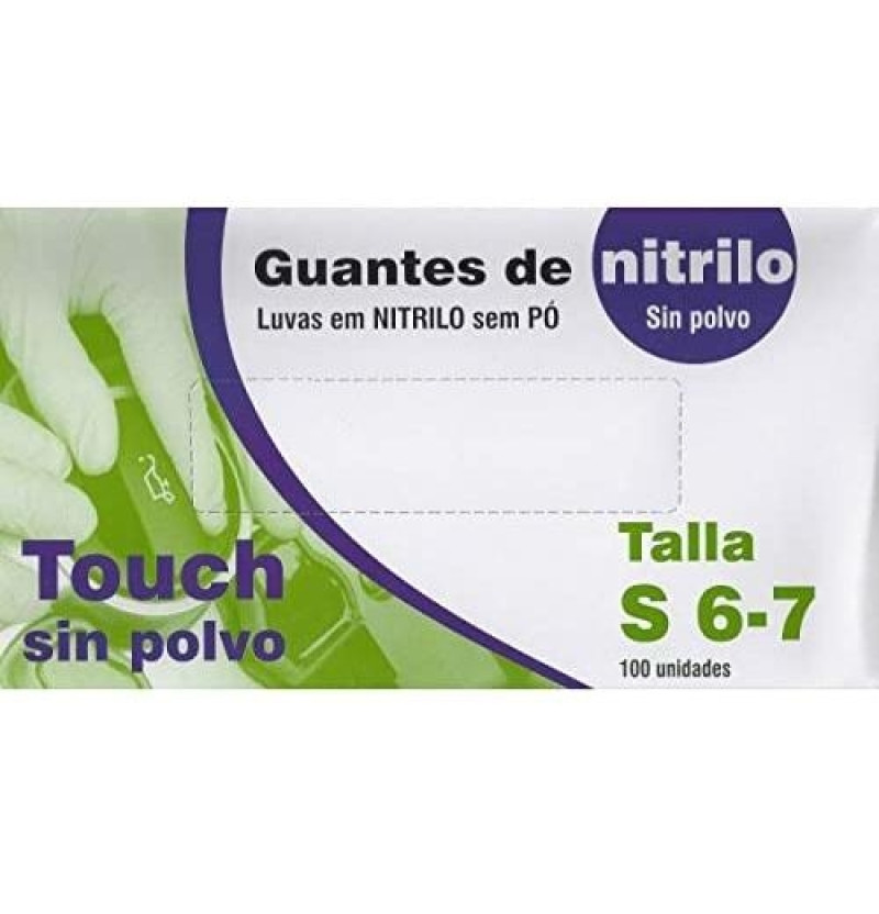 Guantes De Nitrilo Sin Polvo (100 Unidades Talla Pequeña)