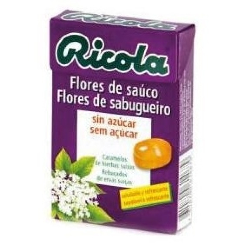 Caramelos Flores de Saúco sin Azúcar, 50 g - Ricola