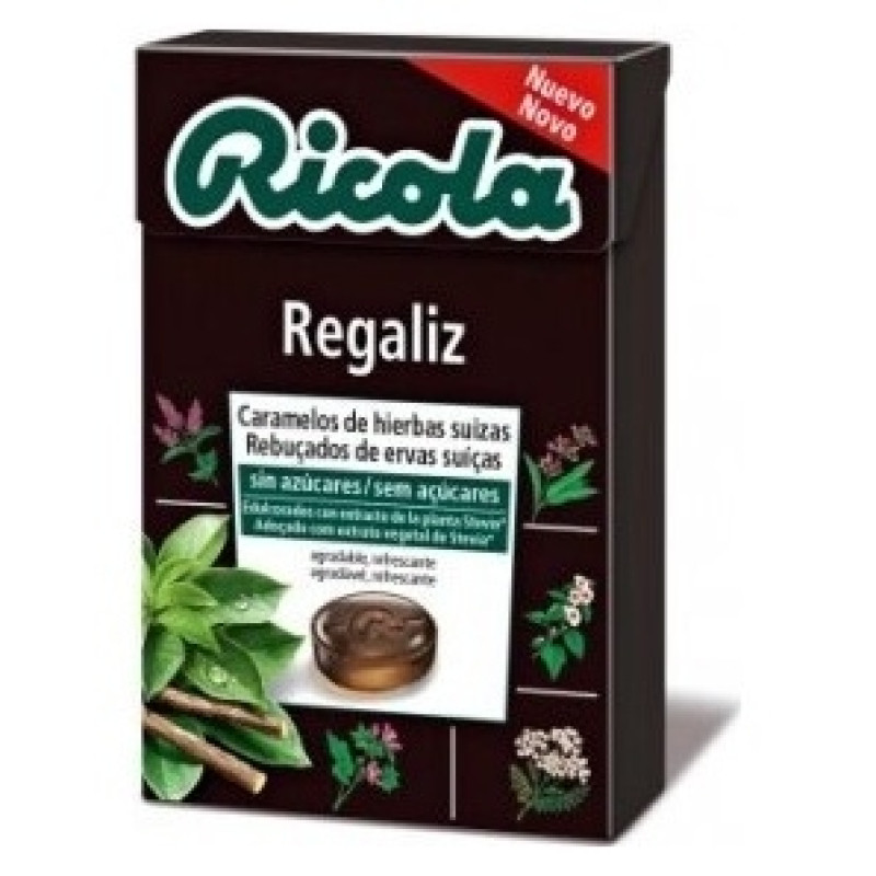 Caramelos sin Azúcar Regaliz, 50 g - Ricola