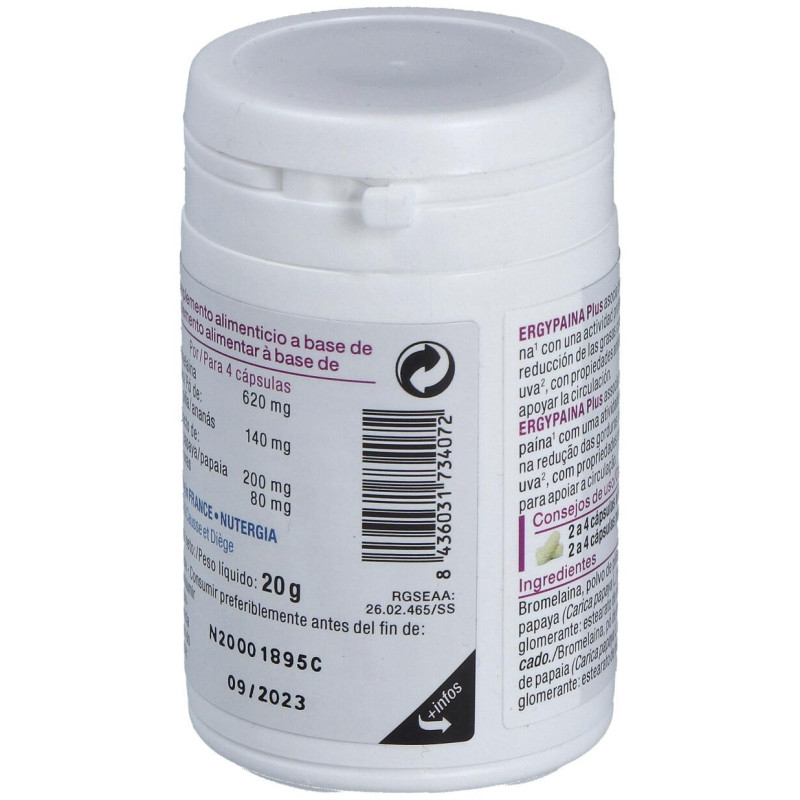Ergypaina Plus 60 Caps - Nutergia