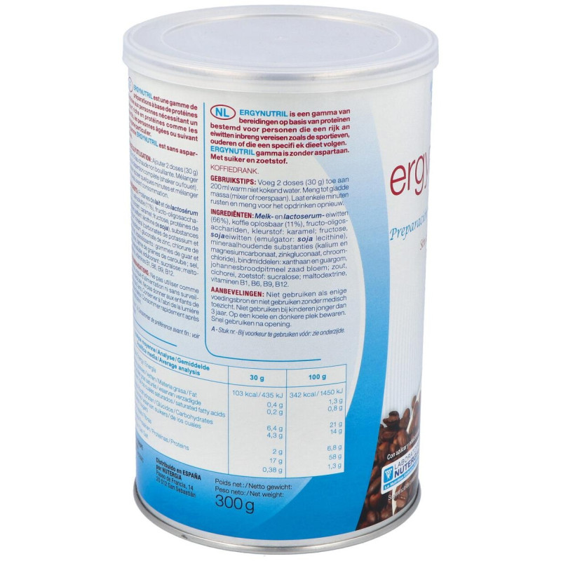 Ergynutril (proteinas) Cafe Polvo 300gr - Nutergia