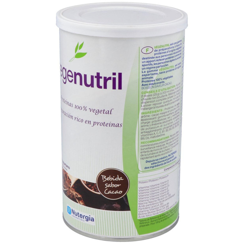 Vegenutril Bebida de Cacao Tarro de 300g - Nutergia