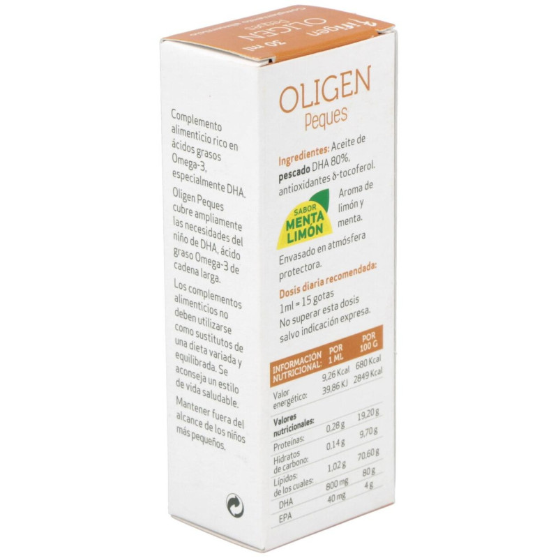 Oligen Peques Dha 80% Tg Enzimatico 30Ml.