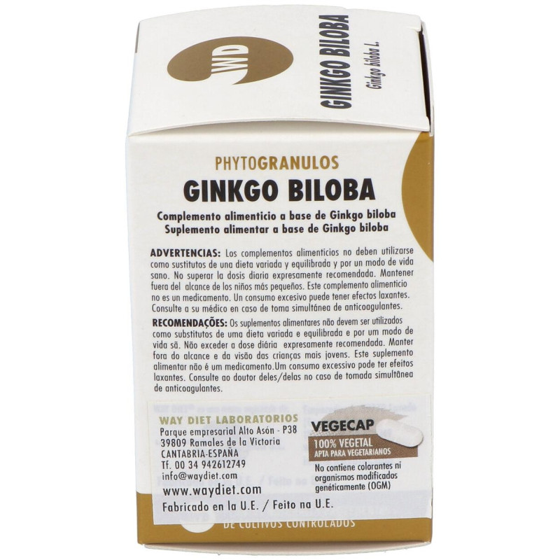 Waydiet Natural Ginko Biloba Phytogranulos 45Caps