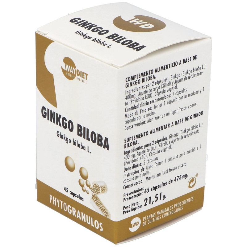 Waydiet Natural Ginko Biloba Phytogranulos 45Caps