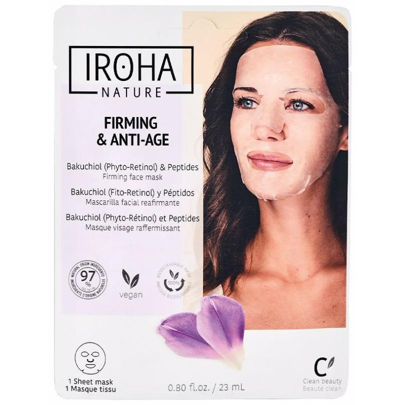 Firming y Anti - Age Backuchiol y Peptides Firming Face Mask 23 ml - Iroha Nature