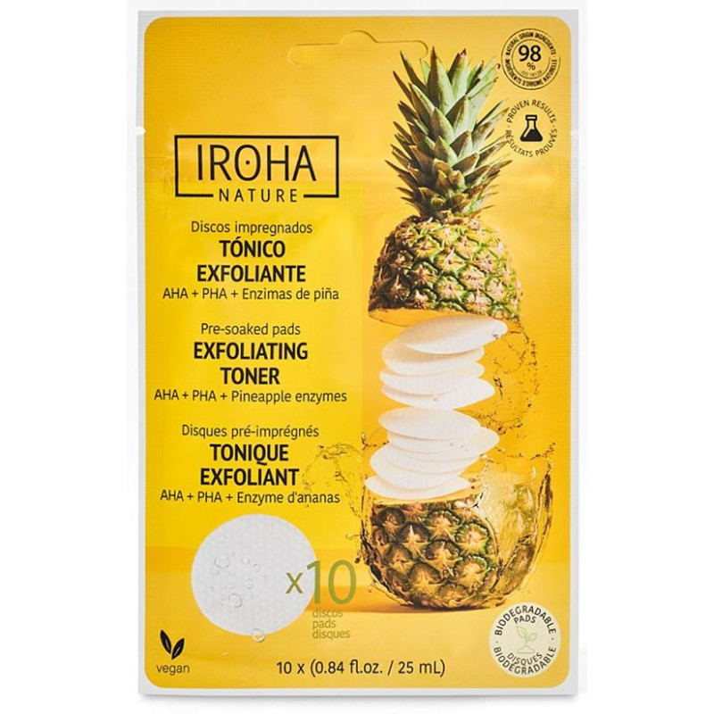 Discos Tónico Exfoliante 10uds - Iroha Nature