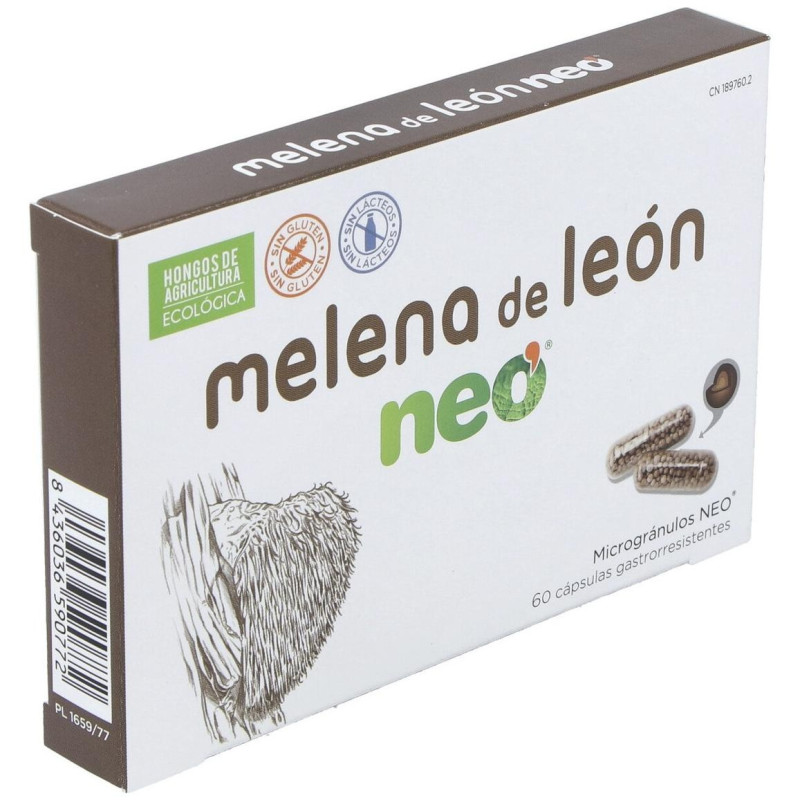 Neovital Health Neo Melena de León Suplemento para Beneficiar al Sistema Digestivo y Nervios 60 Cápsulas - Neovital