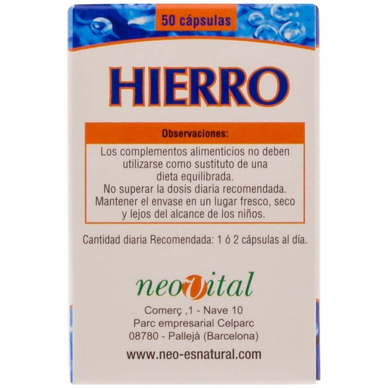 Hierro Microgranulos Neo 50cap - Neovital