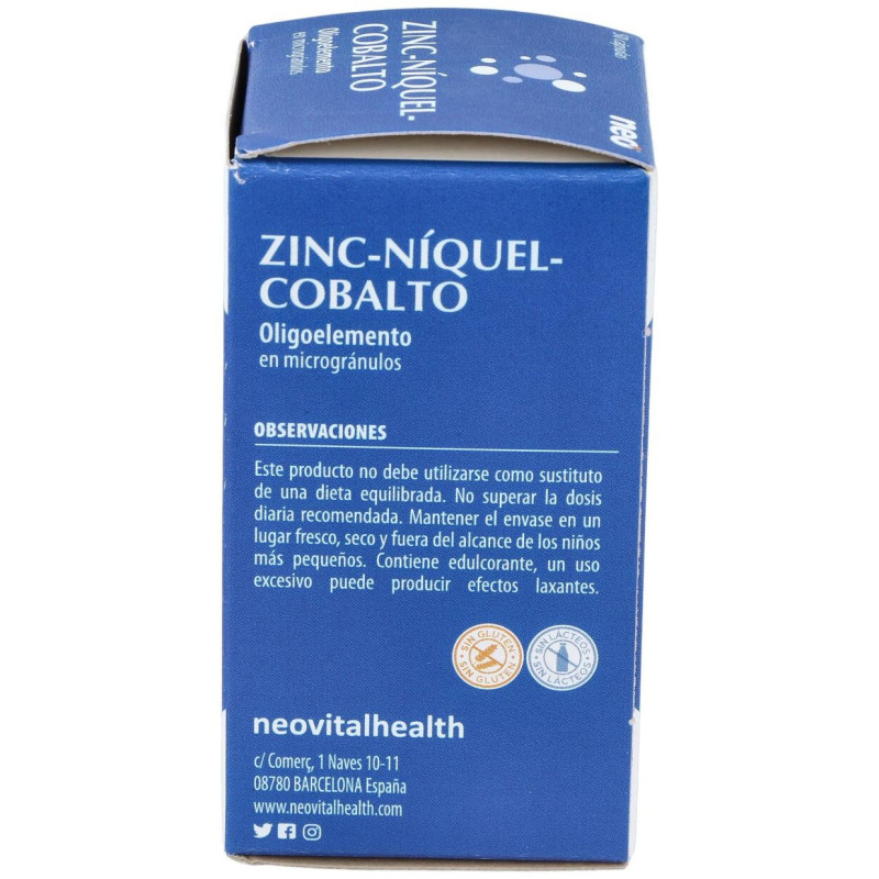 Zinc - Niquel - Cobalto Microgranulos Neo 50cap - Neovital