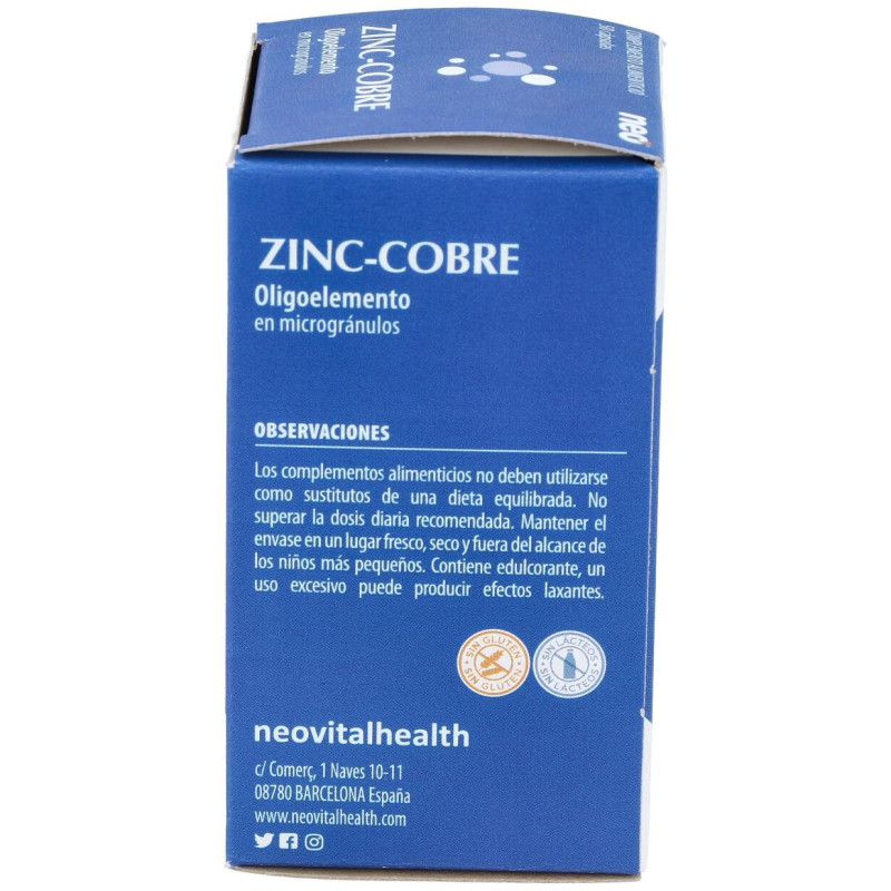 Zinc - Cobre Microgranulos Neo 50cap - Neovital