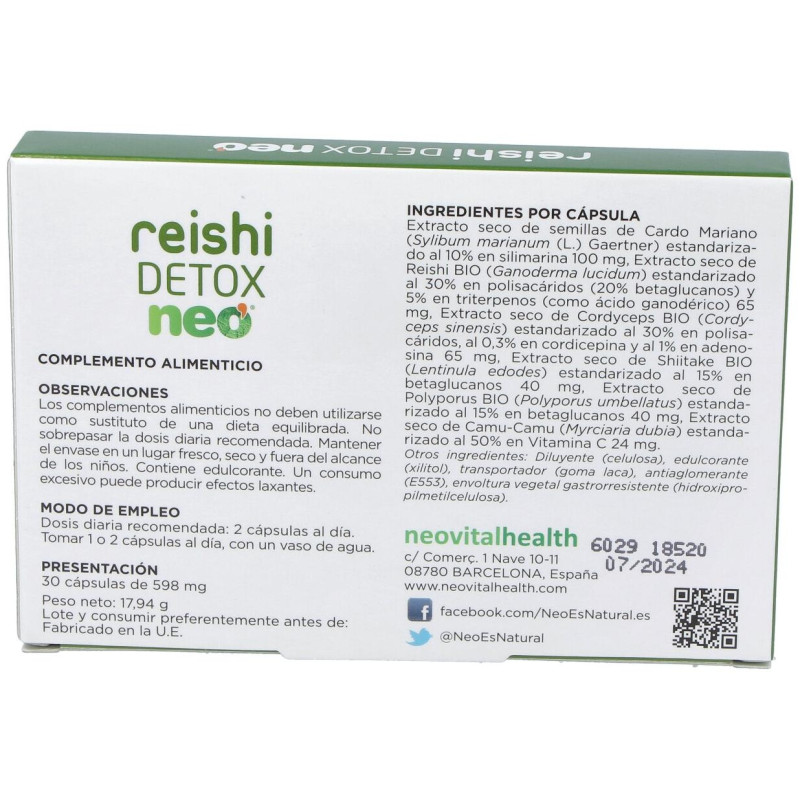 Reishi Detox Neo 30cap - Neovital