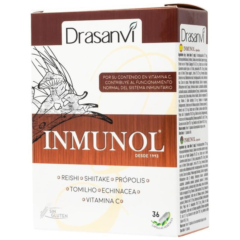 Inmunol Suplemento Dietético para el Sistema Inmunitario 36 Cápsulas Vegetales - Drasanvi