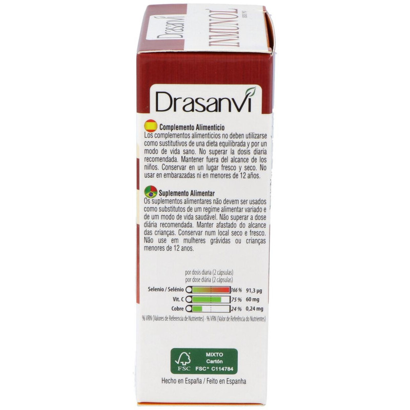Inmunol Suplemento Dietético para el Sistema Inmunitario 36 Cápsulas Vegetales - Drasanvi