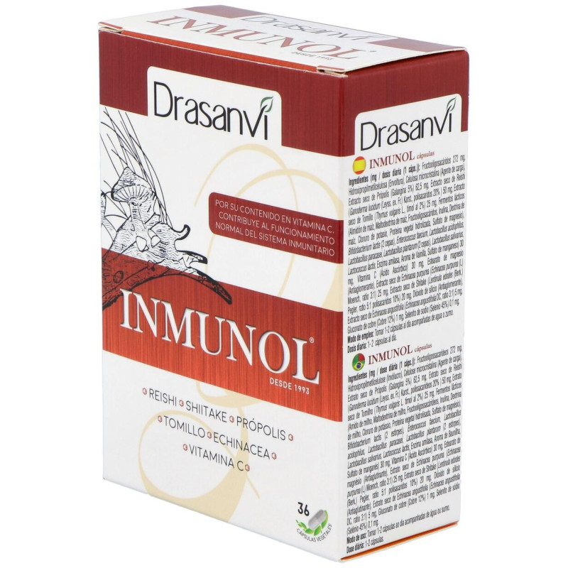 Inmunol Suplemento Dietético para el Sistema Inmunitario 36 Cápsulas Vegetales - Drasanvi