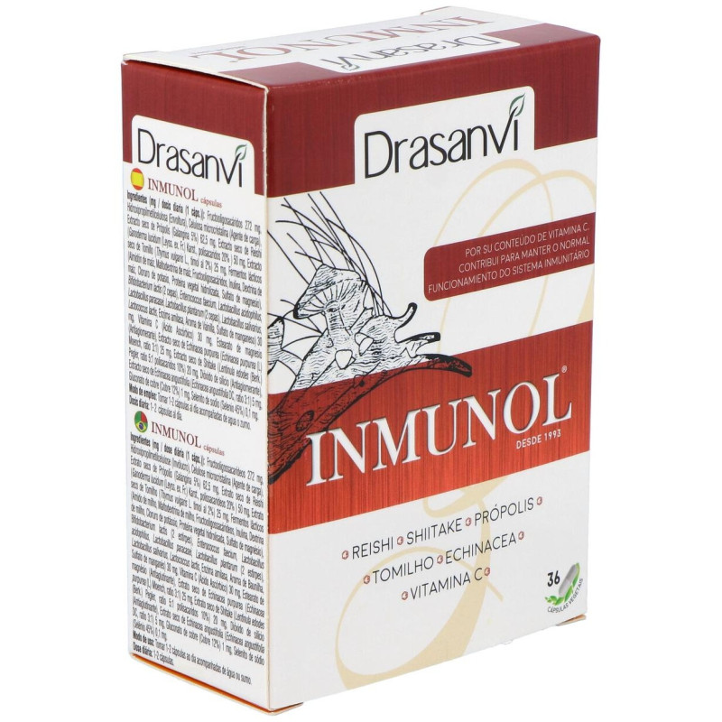 Inmunol Suplemento Dietético para el Sistema Inmunitario 36 Cápsulas Vegetales - Drasanvi
