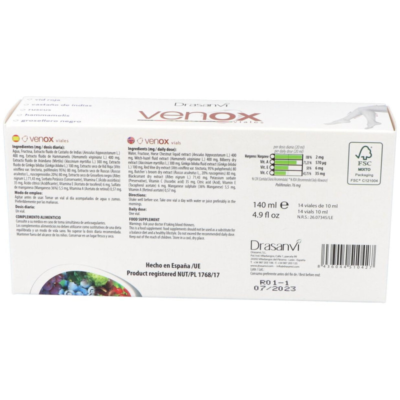 Drasanvi Venox Viales 14X10Ml