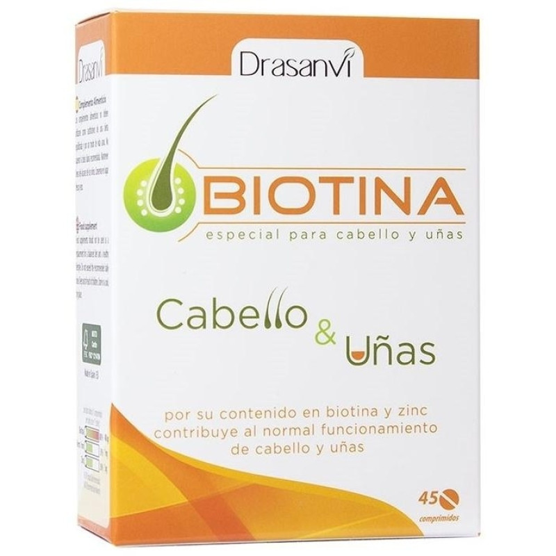 Biotina Cabello y Uñas 45comp - Drasanvi