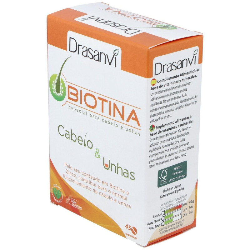 Biotina Cabello y Uñas 45comp - Drasanvi