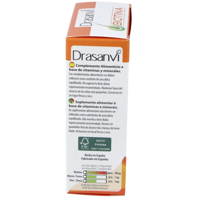 Biotina Cabello y Uñas 45comp - Drasanvi
