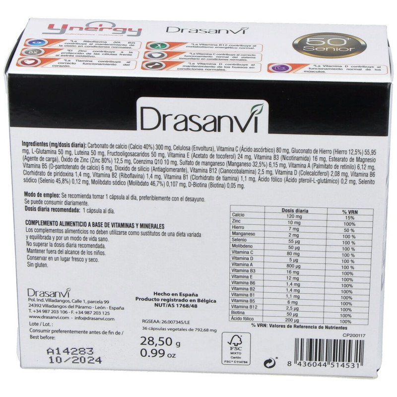 Drasanvi Ynergy Senior 36 Cáps.