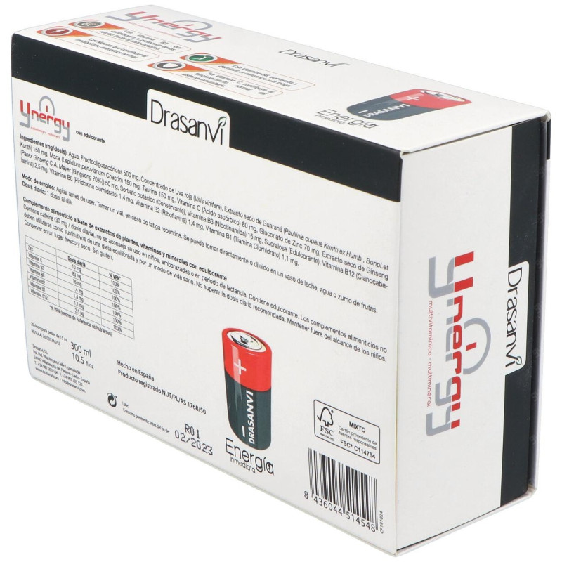 Drasanvi Ynergy Energía Inmediata 20 Ampollas 15Ml