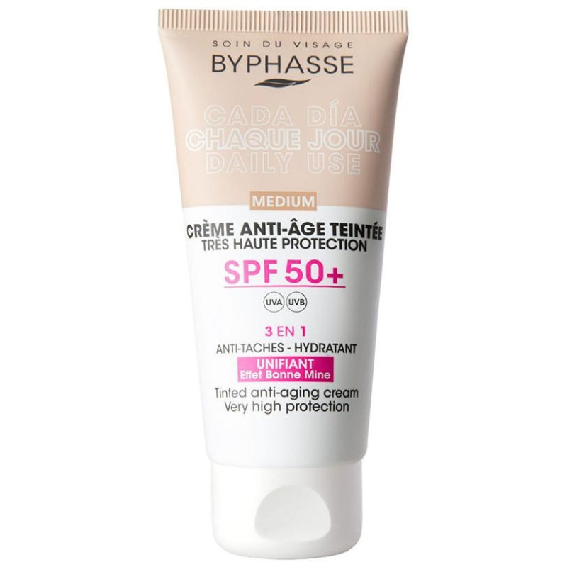 Crema Facial Antiedad Con Color Spf50+ Medium 50 Ml