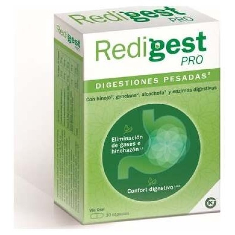 Suplemento Alimenticio para Digestiones Pesadas Redigest Pro 30 Cápsulas - Kern Pharma