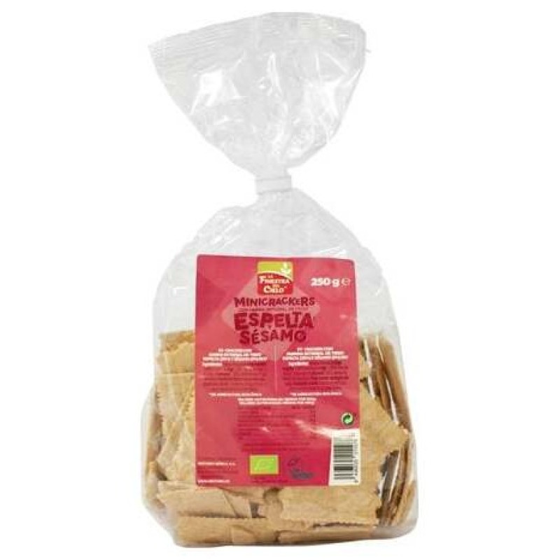 Mini Crackers Trigo Espelta Sésamo 250g - La Finestra Sul Cielo