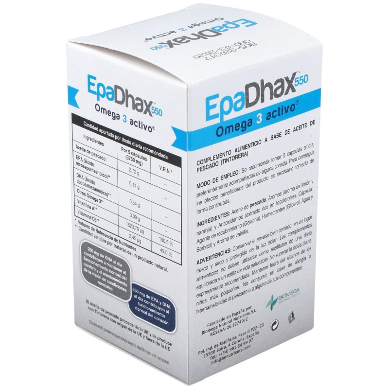 Epadhax Omega 3 Activo 550 Mg 150 Cápsulas