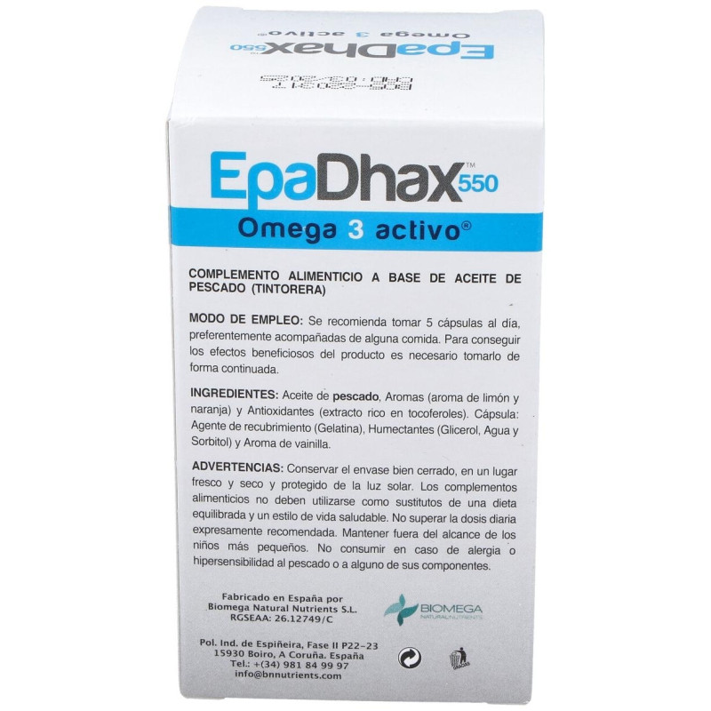 Epadhax Omega 3 Activo 550 Mg 150 Cápsulas