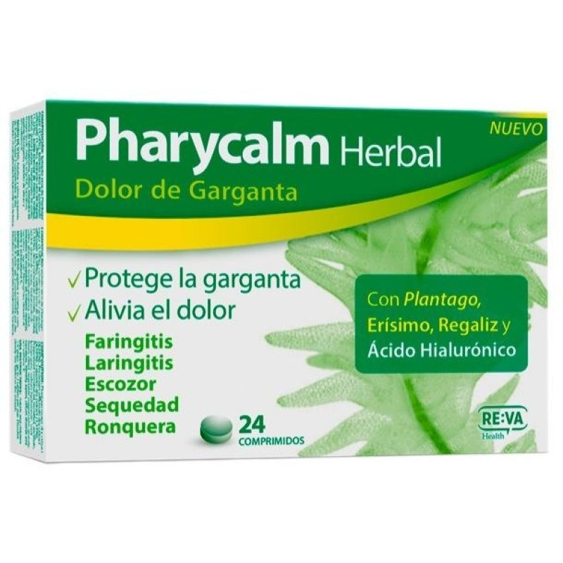 Herbal Plantaga Erysimum Regaliz 24 Comprimidos - Pharycalm