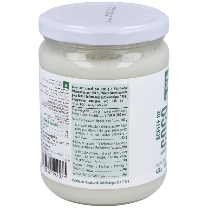 Aceite de Coco Cuisine Bio 430ml/400g - Naturgreen